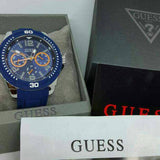  Shop Authentic Guess Trade Blue Dial Blue Silicone Strap Watch for Men - W0967G2 - Luxxuri