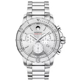  Shop Authentic Movado Series 800 Chronograph Silver Dial Silver Steel Strap Watch For Men - 2600111 - Luxxuri