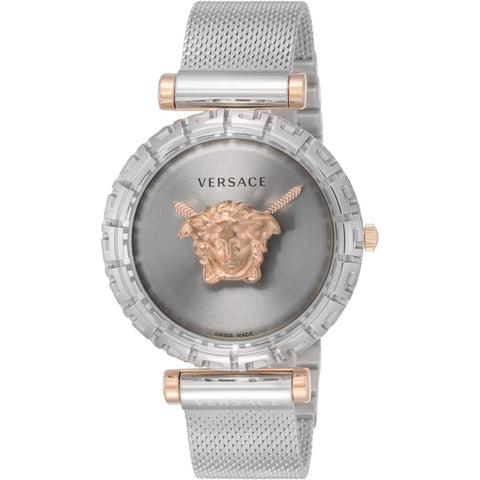  Shop Authentic Versace Palazzo Empire Silver Dial Silver Mesh Bracelet Watch for Women - VEDV00419 - Luxxuri