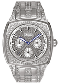  Shop Authentic Bulova Crystal Collection Phantom Silver Dial Silver Steel Strap Watch for Men - 96C002 - Luxxuri