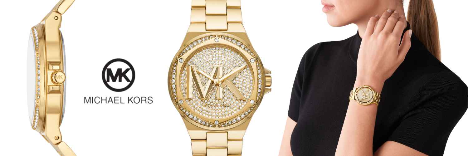  Shop Authentic Michael Kors Lennox Three Hand Gold Dial Gold Steel Strap Watch For Women - MK7229 - Luxxuri