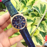  Shop Authentic Guess Analog Blue Dial Blue Leather Strap Watch For Men - W0496G4 - Luxxuri