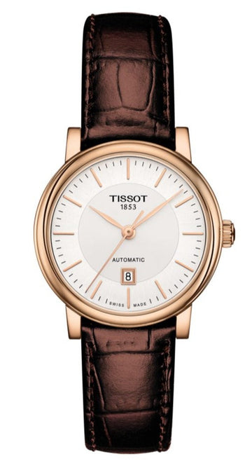  Shop Authentic Tissot T Classic Carson Premium White Dial Brown Leather Strap Watch for Women - T122.207.36.031.00 - Luxxuri