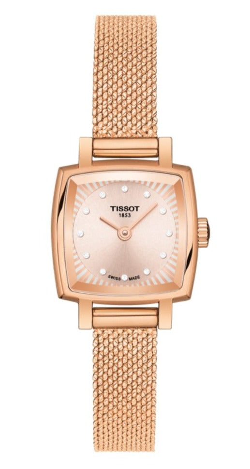  Shop Authentic Tissot Lovely Square Lady Quartz Rose Gold Dial Rose Gold Mesh Bracelet Watch For Women - T058.109.33.456.00 - Luxxuri