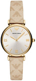  Shop Authentic Emporio Armani Classic Kappa White Dial Brown Leather Strap Watch For Women - AR11009 - Luxxuri