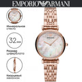  Shop Authentic Emporio Armani Gianni T Bar Quartz Mother of Pearl Dial Rose Gold Steel Strap Watch For Women - AR11385 - Luxxuri