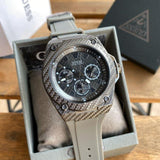 Shop Authentic Guess Legacy Grey Dial Grey Silicone Strap Watch For Men - W1048G1 - Luxxuri
