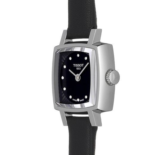  Shop Authentic Tissot Lovely Square Quartz Diamonds Black Dial Black Leather Strap Watch For Women - T058.109.16.056.00 - Luxxuri