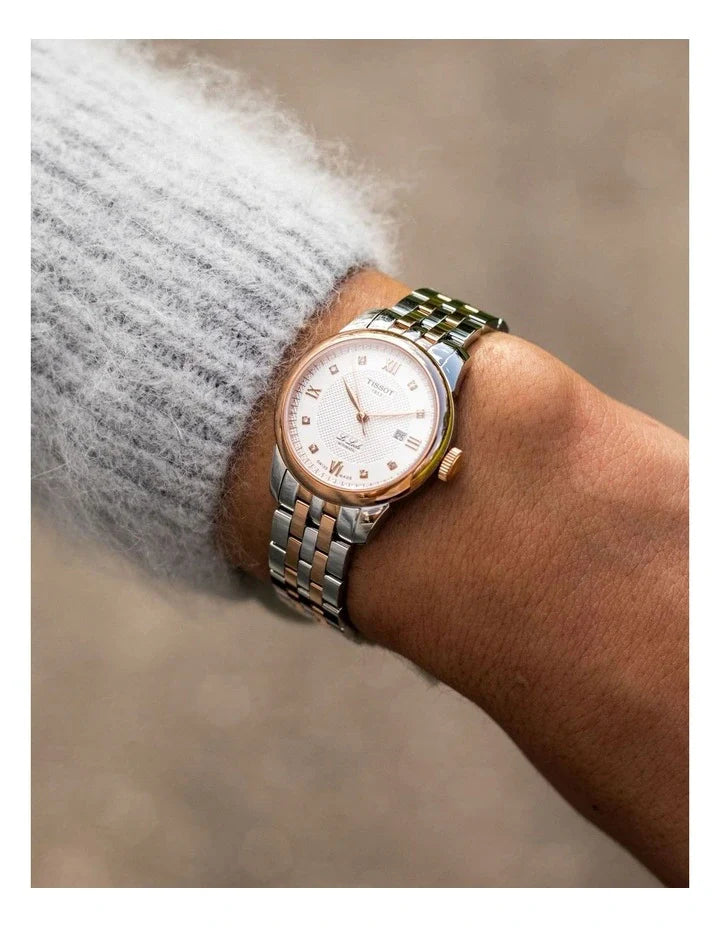  Shop Authentic Tissot Le Locle Lady Automatic Diamonds Silver Dial Two Tone Steel Strap Watch For Women - T006.207.22.036.00 - Luxxuri