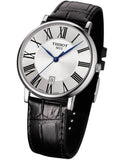  Shop Authentic Tissot Carson Premium Silver Dial Black Leather Strap Watch For Men - T122.410.16.033.00 - Luxxuri