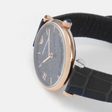 Shop Authentic Emporio Armani Gianni T-Bar Quartz Blue Dial Blue Leather Strap Watch for Women - AR11424 - Luxxuri
