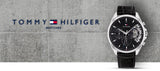  Shop Authentic Tommy Hilfiger Baker Chronograph Black Dial Black Leather Strap Watch For Men - 1710449 - Luxxuri