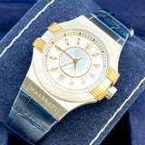  Shop Authentic Maserati Potenza Diamonds Silver Dial Blue Leather Strap Watch For Women - R8851108502 - Luxxuri