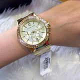  Shop Authentic Michael Kors Dylan Quartz Gold Dial Gold Steel Strap Watch For Women - MK5861 - Luxxuri