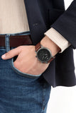  Shop Authentic Emporio Armani Classic Chronograph Black Dial Brown Leather Strap Watch For Men - AR1919 - Luxxuri