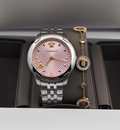  Shop Authentic Versace Audrey Quartz Pink Dial Silver Steel Strap Watch for Women - VELR00419 - Luxxuri