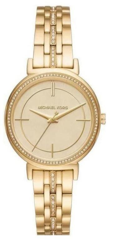  Shop Authentic Michael Kors Cinthia Quartz Gold Dial Gold Steel Strap Watch For Women - MK3681 - Luxxuri