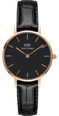  Shop Authentic Daniel Wellington Classic Petite Reading Black Dial Black Leather Strap Watch For Women - DW00100223 - Luxxuri