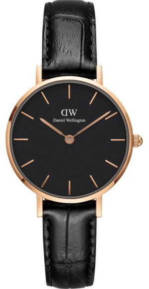  Shop Authentic Daniel Wellington Classic Petite Reading Black Dial Black Leather Strap Watch For Women - DW00100223 - Luxxuri