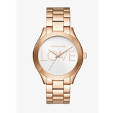  Shop Authentic Michael Kors Slim Runway White Dial Rose Gold Steel Strap Watch For Women - MK3804 - Luxxuri