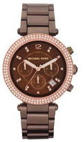  Shop Authentic Michael Kors Parker Chronograph Brown Dial Brown Steel Strap Watch For Women - MK5578 - Luxxuri