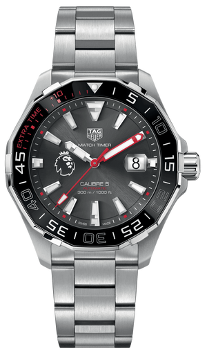  Shop Authentic Tag Heuer Aquaracer Calibre 5 Premiere League Edition Black Dial Silver Stainless Steel Watch for Men - WAY201D.BA0927 - Luxxuri