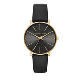  Shop Authentic Michael Kors Pyper Black Dial Black Leather Strap Watch For Women - MK2747 - Luxxuri
