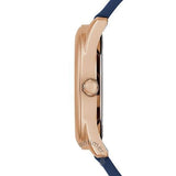  Shop Authentic Guess Cubed Analog Rose Gold Dial Blue Leather Strap Watch For Women - GW0665L2 - Luxxuri