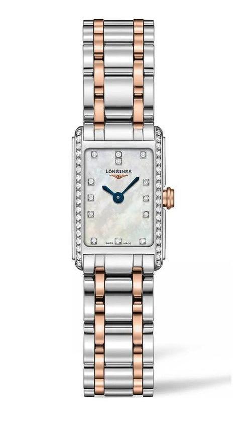  Shop Authentic Longines Dolcevita Diamonds Mother of Pearl White Dial Two Tone Steel Strap Watch for Women - L5.258.5.89.7 - Luxxuri