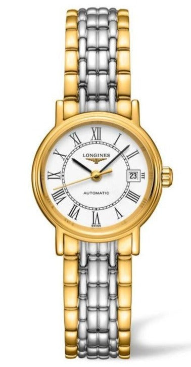  Shop Authentic Longines Presence 25.5mm Automatic White Dial Two Tone Steel Strap Watch for Women - L4.321.2.11.7 - Luxxuri