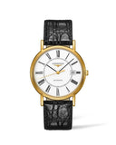  Shop Authentic Longines Presence 25.5mm Automatic White Dial Black Leather Strap Watch for Women - L4.921.2.11.2 - Luxxuri