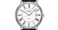  Shop Authentic Longines Presence 38.5mm Automatic White Dial Black Leather Strap Watch for Men - L4.921.4.11.2 - Luxxuri