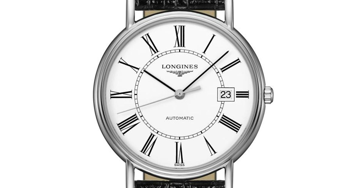  Shop Authentic Longines Presence 38.5mm Automatic White Dial Black Leather Strap Watch for Men - L4.921.4.11.2 - Luxxuri