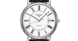  Shop Authentic Longines Presence 38.5mm Automatic White Dial Black Leather Strap Watch for Men - L4.921.4.11.2 - Luxxuri