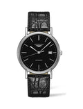  Shop Authentic Longines Presence 38.5mm Automatic Black Dial Black Leather Strap Watch for Men - L4.921.4.52.2 - Luxxuri