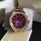  Shop Authentic Michael Kors Wren Purple Dial Gold Steel Strap Watch for Women - MK6290 - Luxxuri