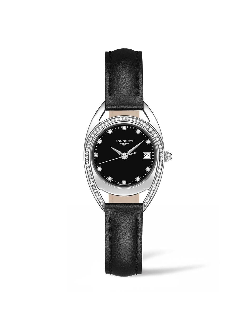  Shop Authentic Longines Equestrian Arche Quartz Diamond Black Dial Watch for Women - L6.136.0.57.0 - Luxxuri