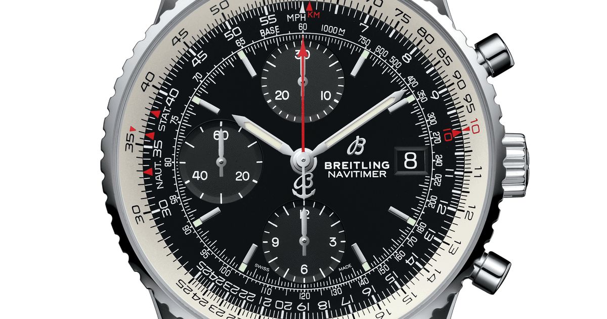  Shop Authentic Breitling Navitimer 1 Chronograph 41mm Automatic Black Dial Black Leather Strap Mens Watch - A13324121B1P1 - Luxxuri