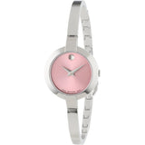  Shop Authentic Movado Bela Museum Pink Dial Silver Steel Strap Watch For Women - 0606596 - Luxxuri