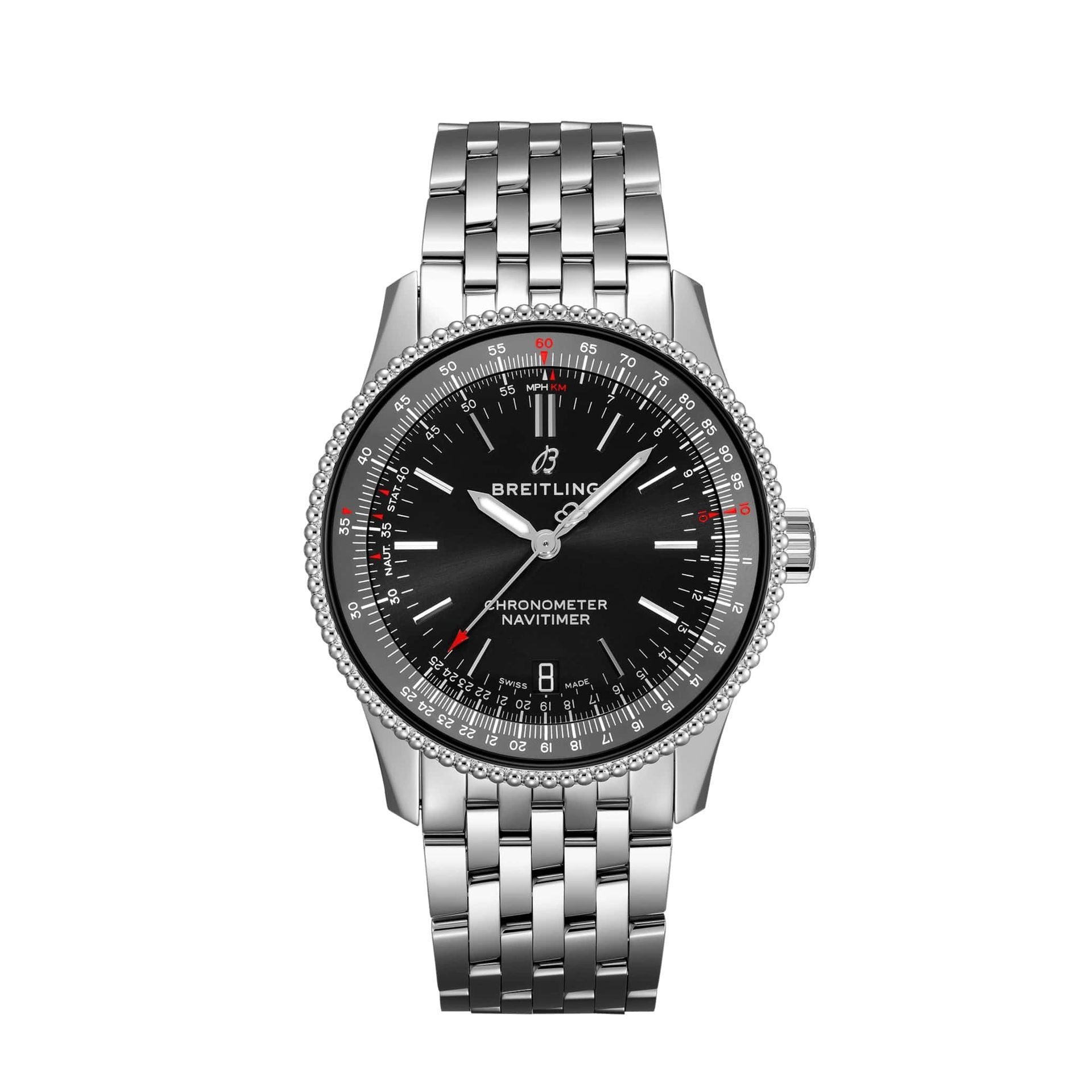  Shop Authentic Breitling Navitimer Automatic 38mm Black Dial Stainless Steel Mens Watch - A17325241B1A1 - Luxxuri