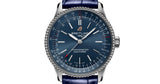  Shop Authentic Breitling Navitimer Automatic 35 Blue Dial Blue Leather Strap Watch for Men - A17395161C1P1 - Luxxuri