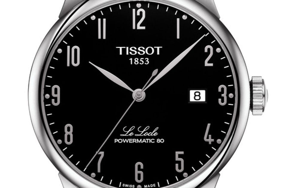 Tissot Le Locle Powermatic 80 Black Dial Silver Steel Strap Watch For Men - T006.407.11.052.00