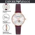  Shop Authentic Emporio Armani Meccanico Automatic Silver Dial Burgundy Leather Strap Watch For Women - AR60044 - Luxxuri