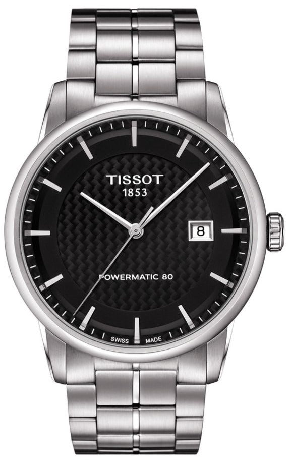  Shop Authentic Tissot Luxury Powermatic 80 Black Dial Silver Steel Strap Watch for Men - T086.407.11.201.02 - Luxxuri