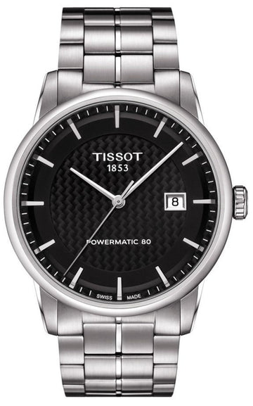  Shop Authentic Tissot Luxury Powermatic 80 Black Dial Silver Steel Strap Watch for Men - T086.407.11.201.02 - Luxxuri