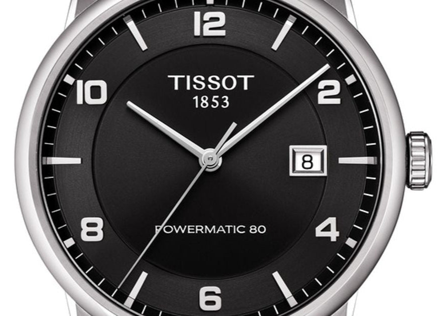  Shop Authentic Tissot Luxury Powermatic 80 Black Dial Black Leather Strap Watch For Men - T086.407.16.057.00 - Luxxuri