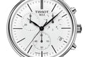 Tissot Carson Premium Chronograph White Dial Brown Leather Strap Watch For Men - T122.417.16.011.00