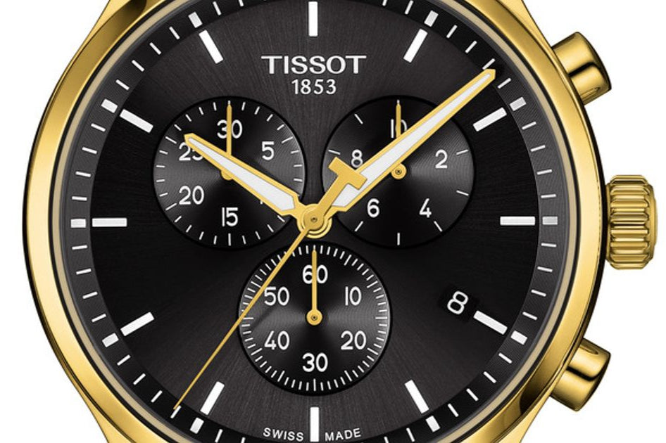  Shop Authentic Tissot Chrono XL Classic Black Dial Gold Steel Strap Watch for Men - T116.617.33.051.00 - Luxxuri