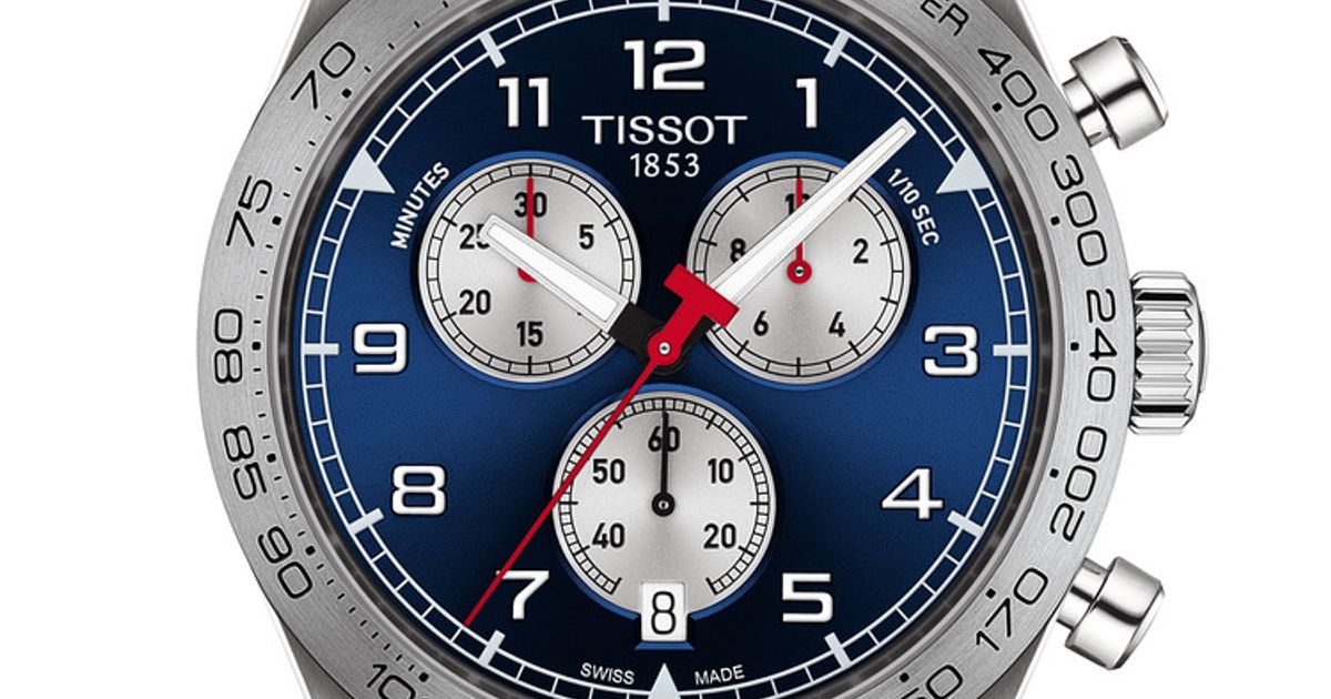 Tissot PRS 516 Chronograph Blue Dial Blue Steel Strap Watch for Men - T131.617.11.042.00