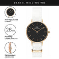 Shop Authentic Daniel Wellington Classic Petite Dover Black Dial White NATO Strap Watch For Women - DW001000314 - Luxxuri